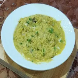 عدس مع البيض